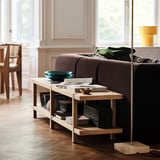 STOCKHOLM 2025 Shelving unit/bench, oak veneer, 180x41x44 cm