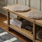 STOCKHOLM 2025 Shelving unit/bench, oak veneer, 180x41x44 cm