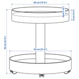 STOCKHOLM 2025 Side table on castors, oak veneer