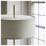 STOCKHOLM 2025 Table lamp, white textile/brass-plated, 65 cm
