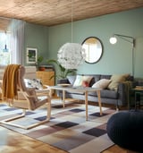 STOCKHOLM Rug, flatwoven, handmade/chequered brown, 250x350 cm