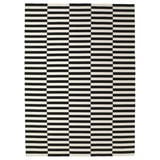 STOCKHOLM Rug, flatwoven, handmade/striped black/off-white, 250x350 cm