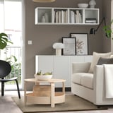 STOENSE Rug, low pile, beige, 133x195 cm