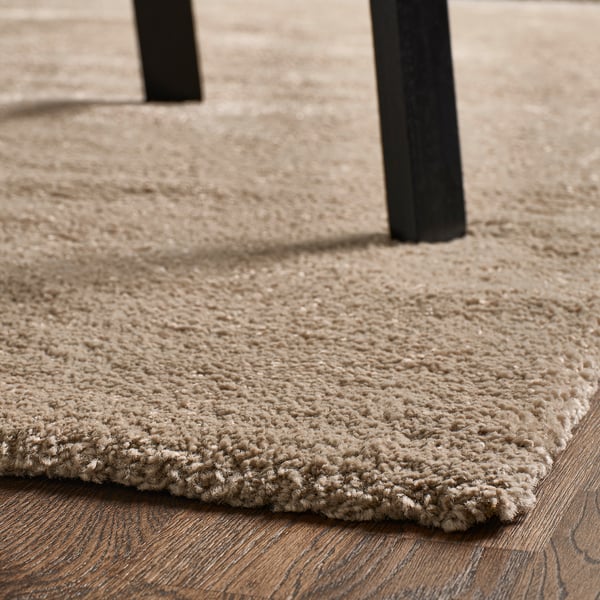 STOENSE Rug, low pile, beige, 133x195 cm