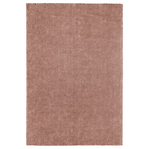 STOENSE Rug, low pile, pale pink, 200x300 cm