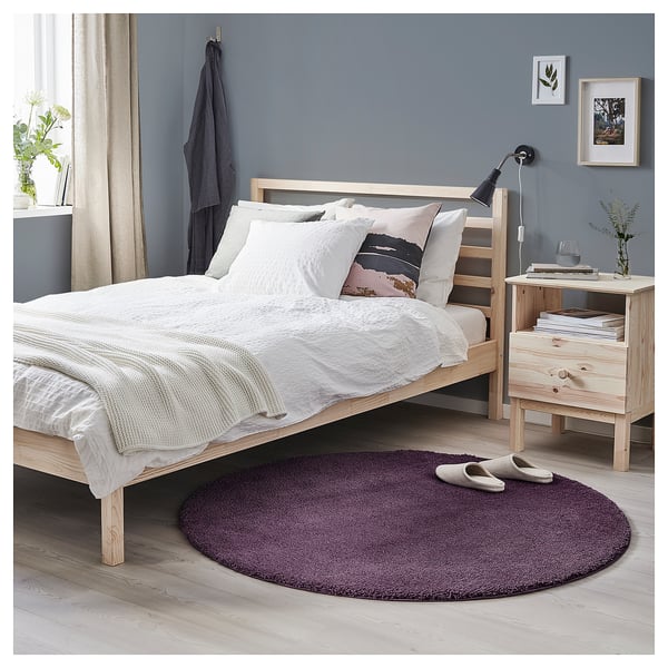 Stoense Rug Low Pile Purple Ikea