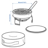 STRANDÖN Barbecue, charcoal blue