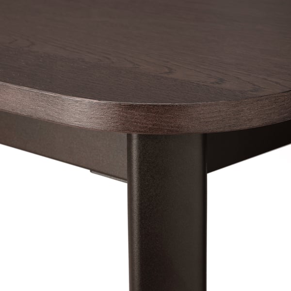 STRANDTORP / GRÖNSTA Table and 4 chairs, brown/white, 150/205/260 cm