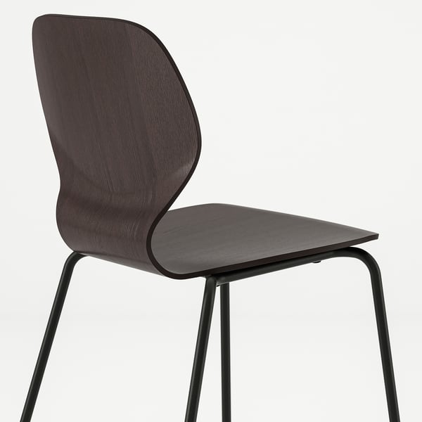 STRANDTORP / SIGTRYGG Table and 4 chairs, brown/dark brown black, 150/205/260 cm