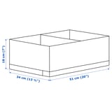 STUK Box with compartments, white, 34x51x18 cm