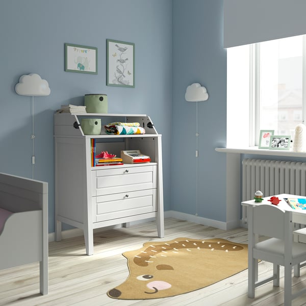 SUNDVIK Changing table/chest of drawers, grey