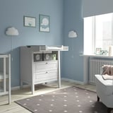 SUNDVIK Changing table/chest of drawers, grey