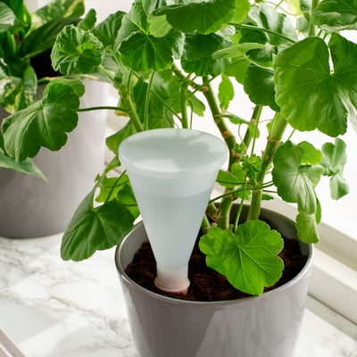 SVÄMSKOG Self-watering insert, terracotta/transparent, 25 cl