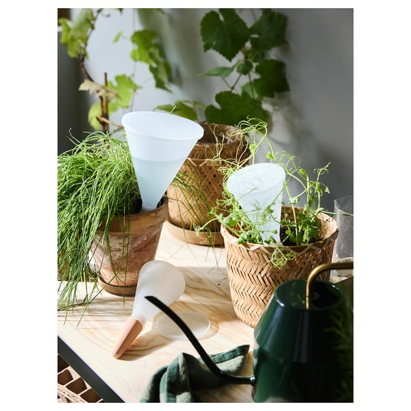 SVÄMSKOG Self-watering insert, terracotta/transparent, 25 cl