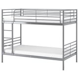 SVÄRTA Bunk bed frame, silver-colour, 90x200 cm