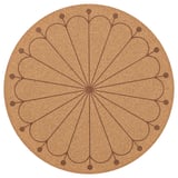 SVARTVIDE Place mat, cork/patterned, 35 cm