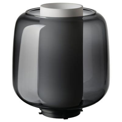 SYMFONISK Shade for speaker lamp base, glass/black