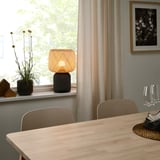SYMFONISK Speaker lamp w Wi-Fi, bamboo shade