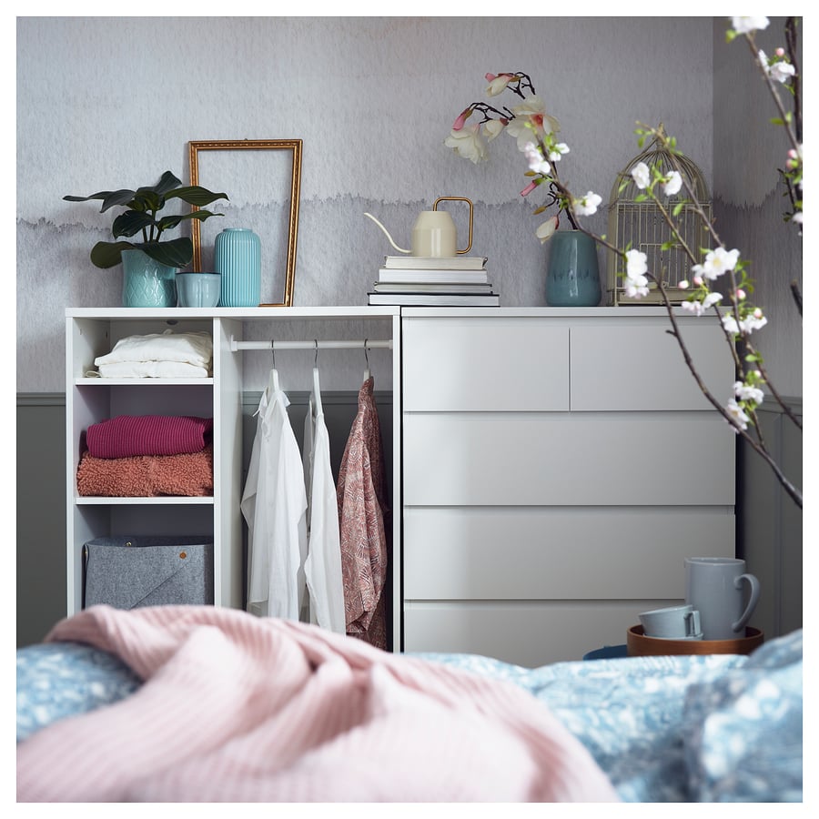 SYVDE open wardrobe, white, 80x123 cm - IKEA