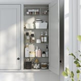 TÄNNFORSEN Wall cabinet with door, light grey, 40x15x95 cm