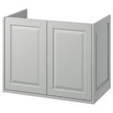 TÄNNFORSEN Wash-stand with doors, light grey, 80x48x63 cm