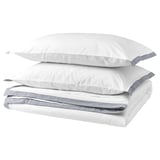 TÅTELSMYGARE Duvet cover and 2 pillowcases, white/blue, 240x220/50x80 cm