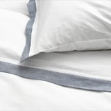 TÅTELSMYGARE Duvet cover and 2 pillowcases, white/blue, 240x220/50x80 cm