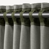 TIBAST Room darkening curtains, 1 pair, dark green/with heading tape, 145x300 cm