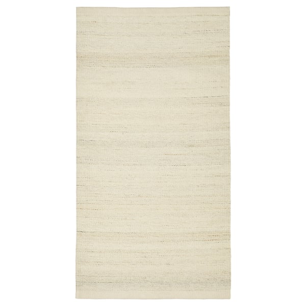 TIDTABELL Rug, flatwoven, beige, 80x150 cm