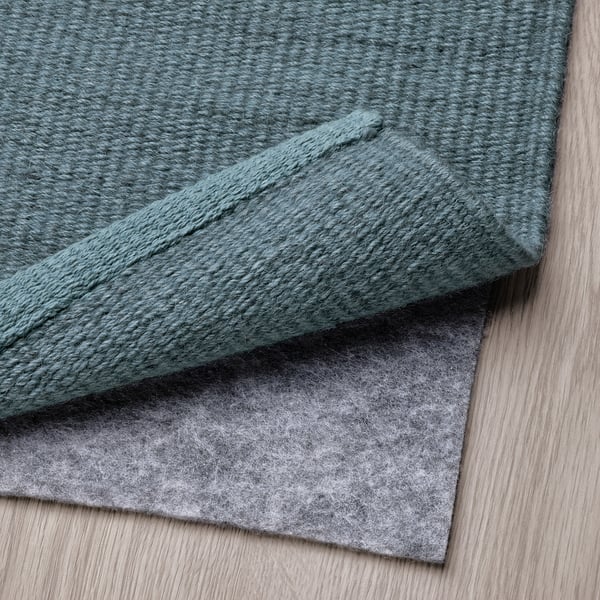 TIDTABELL Rug, flatwoven, grey-blue, 200x300 cm