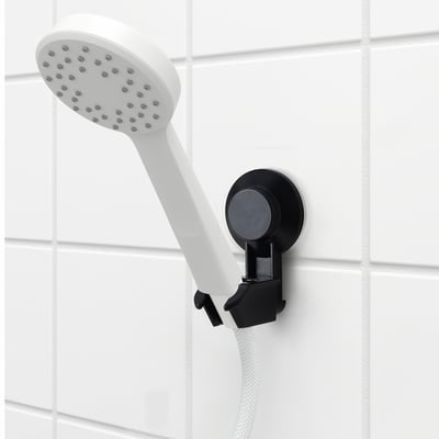 TISKEN Hand shower park bracket w suc cup, black