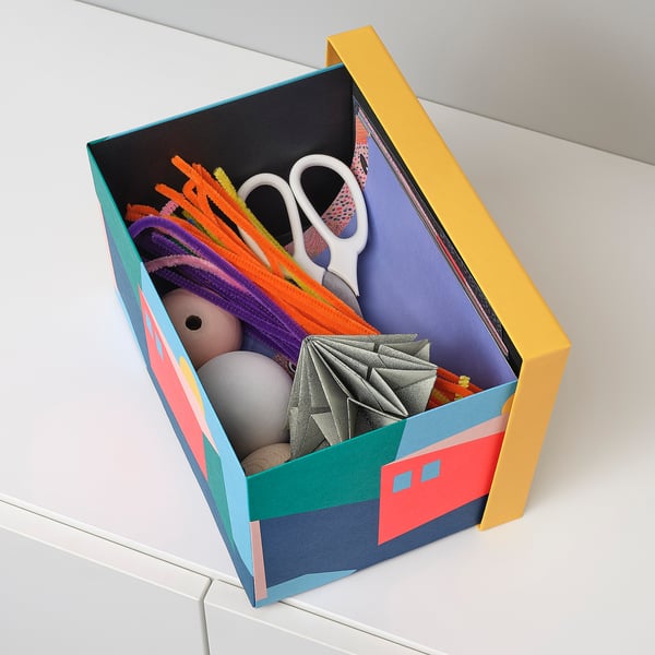 Tjena Storage Box With Lid Yellow Ikea