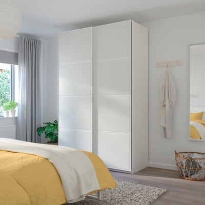 TJÖRHOM 4 panels for sliding door frame, white, 75x236 cm