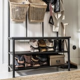 TJOG Storage box with lid, dark beige, 25x36x15 cm