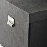 TJOG Storage box with lid, dark grey, 32x31x30 cm