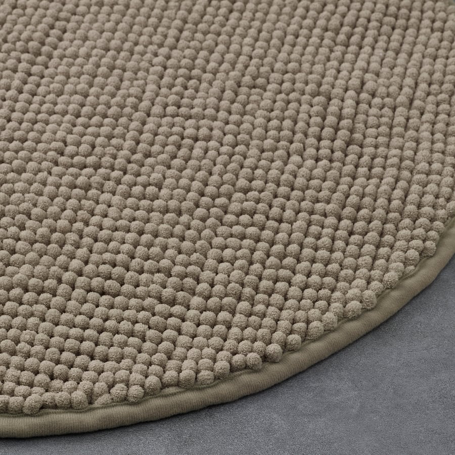 TOFTBO bath mat, dark beige, 55 cm IKEA