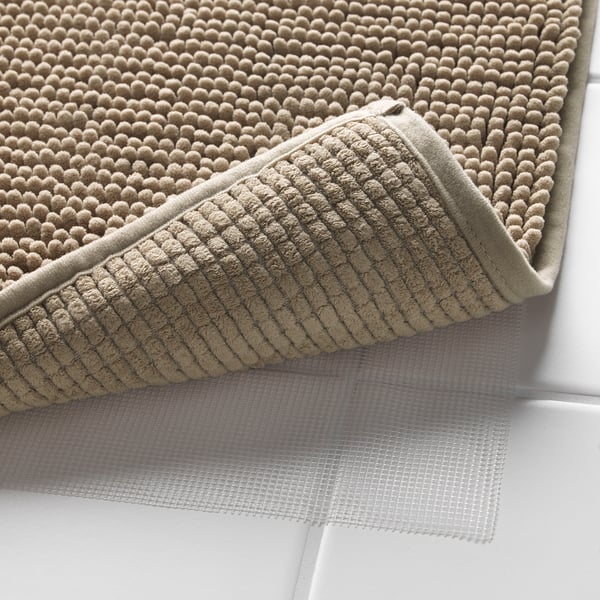 TOFTBO Pedestal mat, dark beige, 55x60 cm