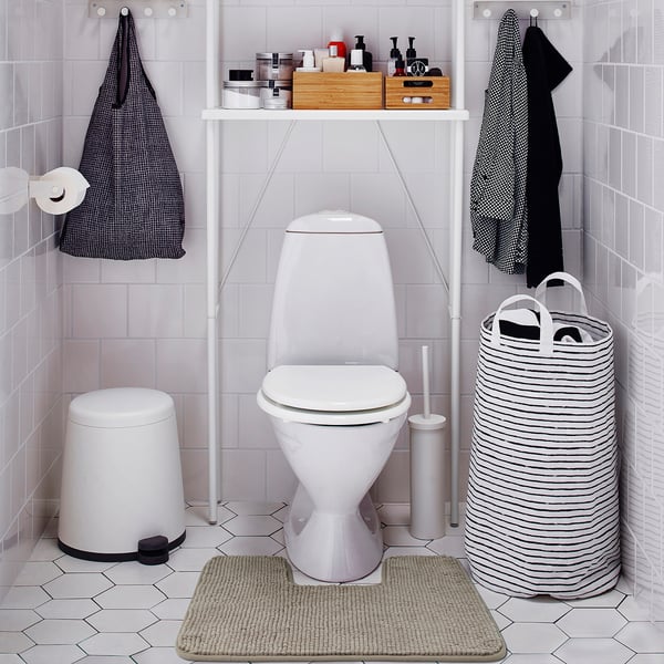 TOFTBO Pedestal mat, dark beige, 55x60 cm