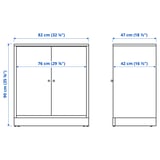 TONSTAD Cabinet with doors, brown stained oak veneer, 82x47x90 cm