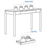 TONSTAD Desk, brown stained oak veneer, 120x47 cm