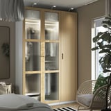TONSTAD Door, oak/veneer glass, 50x229 cm