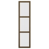 TONSTAD Door with hinges, brown/stained oak veneer glass, 50x195 cm