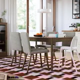 TONSTAD Extendable table, brown stained oak veneer, 140/196x85 cm