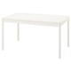 TONSTAD Extendable table, off-white, 140/196x85 cm