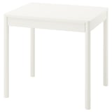 TONSTAD Extendable table, off-white, 80/120x70 cm