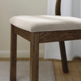 TONSTAD / TONSTAD Table and 2 chairs, brown oak veneer/brown oak effect Fridtuna light beige, 80/120x70 cm