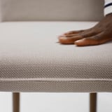 TONSTAD / TONSTAD Table and 6 chairs, brown oak veneer/Fridtuna light beige brown oak effect, 200x85 cm