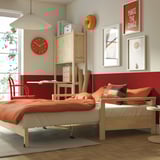 TORNSBORG 2-seat sofa-bed, Naggen beige/pine