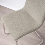 TORSBY / LUSTEBO Table and 4 chairs, high-gloss/white chrome-plated/Viarp beige/brown, 135 cm