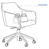 TOSSBERG / LÅNGFJÄLL Conference chair, Gunnared beige/black